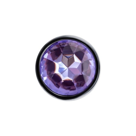 Anal sleeve of little cuts, metal, silver, with a crystal, 7 cm, 2.8 cm, 50 g-3