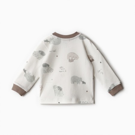 Baby blouse, white/bears, height 86 cm-3