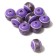 Busina "Rondel" inclusive, 1 × 1 × 0.8 cm, (set of 10 pcs.), Purple color