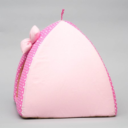 VIGVAM House "Tenderness", 40 x 40 x 37 cm, calico, pink-2