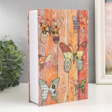 Casket safe Book Plastic, Metal "Pachvorka butterflies" 5.5x15.5x24 cm-3