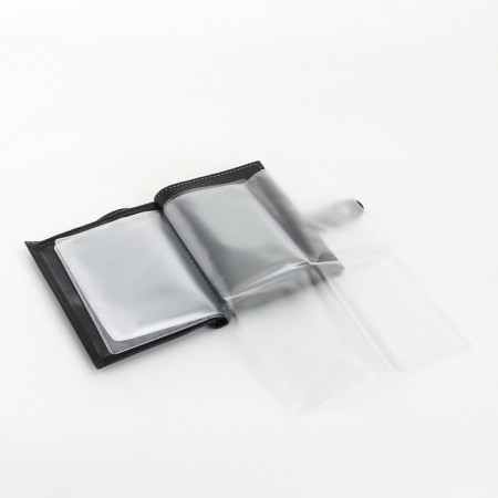 Cover for car documents and passports, department for bills, fleet, black color-6
