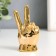 Souvenir Ceramics "Hand - Peace" Gold 4x2.7x7.5 cm