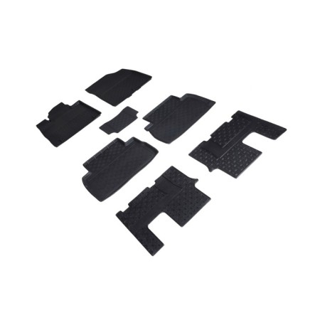 Rubber rugs with a high side for Hyundai Santa Fe IV (7 seats) REST 2020-n.