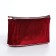 Cosmetic bag with lightning, burgundy color