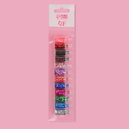 Sparkles for the decor "Shine", a set of 12 bottles, large, multi -colored-5