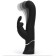 Happy Rabbit Stroker, 24.2 cm, black vibrator, black