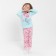 Pajamas for girls, pink/mint color, height 86-92 cm