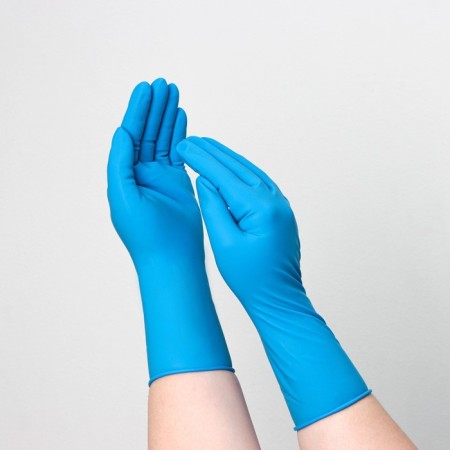 Latex non -pounded High Risk, observation, non -sterile, textured, size XL, 35 g, 50 pcs/UP (25 pairs), blue color-1