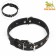 Collar leather two-layer dimensionless, 64 x 3 cm, Osh 30-55 cm, black