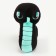 Soft toy "Snake", black-turquoise, for the New Year