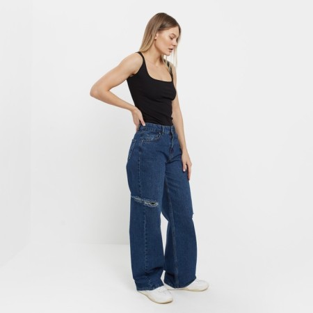 Women's jeans, dark blue color, size 36 (42)-5