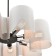 Cross chandelier, 7x60W E27, black color, chrome