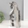 Souvenir ceramics "faithful horse" silver 4.8x14.5x29 cm
