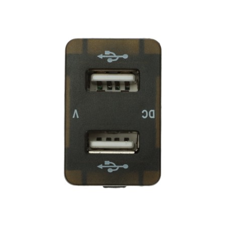 CARTAGE charger, 12-24 V, 2 USB, 4.2 A, voltmeter, black-1