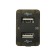 CARTAGE charger, 12-24 V, 2 USB, 4.2 A, voltmeter, black