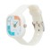 Watch of nursery, d-3.7 cm, silicone strap, 3 atm, white