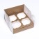 Confectionery folding box for 4 cupcakes 16 x 16 x 10, gold