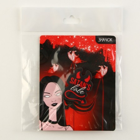 Значок деревянный «Девочка демон», 2,6 х 3,5 см-7
