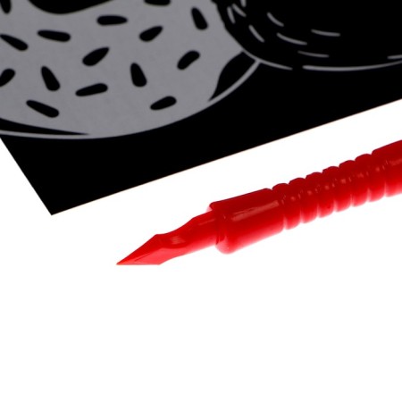Set for creativity: engraving and coloring voluminous from plastic "Cute Bear", mix-5