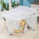 The storage container on the wheels "Bear and kitten", 50 l, 60 × 38 × 31 cm, the color is transparent