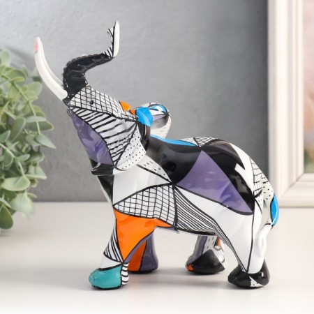 Polystone souvenir "African elephant. Abstraction" 8x13x19 cm-3