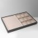 A decoration stand for 9 cells and 12 strips for rings, phlock, 35 × 24 × 3 cm, gray-beige color