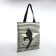 Bag Schoper without fastening, from textiles, beige color