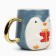 New Year! New Year's ceramic Penguin mug, 600 ml, blue color
