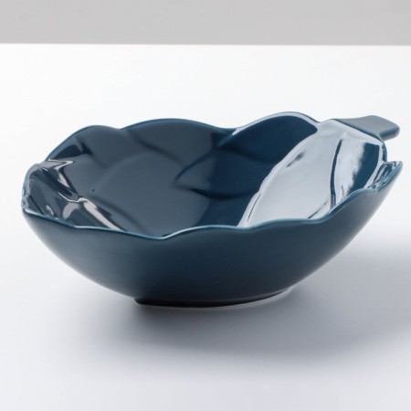 Ceramic “Artishki” salad bowl, blue, 20 x 17 cm, 600 ml, blue color-2