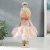 Interior doll "Baby Princess in a pink dress, with a bear" 37.5x15x18.5 cm