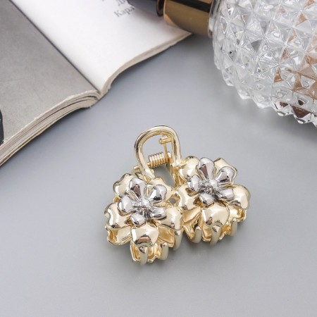 Hair crab "Heiser" Flowers, 4 cm, gold
