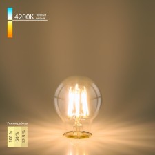 Филаментная светодиодная лампа Elektrostandard, Dimmable F, 60х60х105 мм, 9Вт, E27, 1050Лм, 4200К