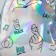 Baby backpack for girls Artificial leather, Peace signs, holography, 27x23 x 10 cm