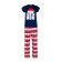 Pajama New Year's Women's KAFTAN "Santa Team", red/blue color, size 48-50