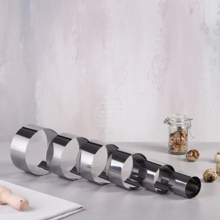 A set of baking forms and calculation "Circle", D-10, H-5 cm, 6 pcs