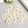 Decor for creativity Textile embroidery "White chamomile" 2.5x2.5 cm