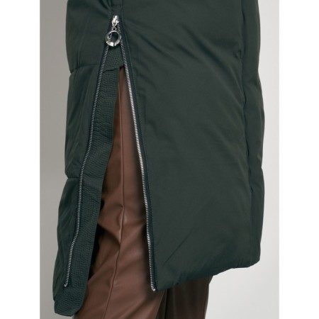 Coat insulated winter female, size 46, dark green color-9