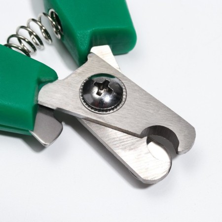 Small side claws with non -stringed handles, a hole of 9 mm, green with gray-1