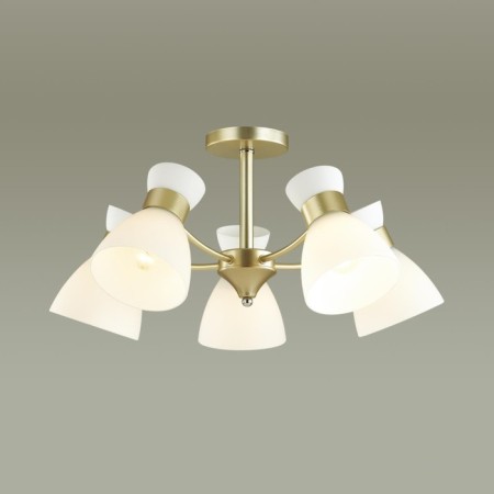 Wilma chandelier, e27 5x40W, color matte gold, white-3