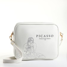 Women's bag over the shoulder Textura, small, white color
