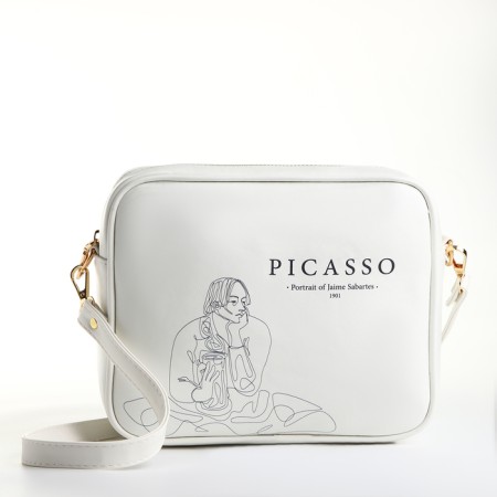 Women's bag over the shoulder Textura, small, white color
