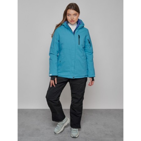 Ski suit female, size 50, blue color-8