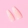 Flame overhead nails, 24 pcs, adhesive plates, ballerina shape, glossy pink/white color