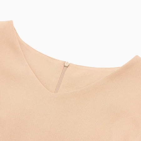 Women's dress with Minaku belt: casual collection beige color, pr 48-8