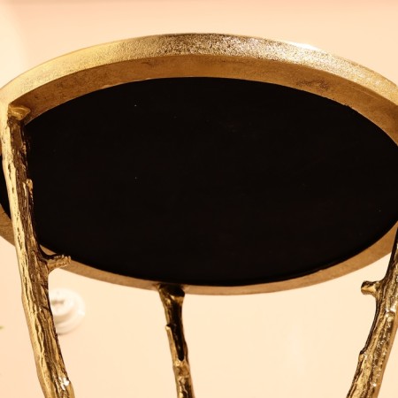 Coffee table 46x46x60 cm, aluminum, glass-5