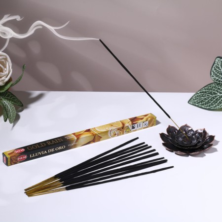 Incense hem "Gold Rain. Golden Rain", 8 sticks in packaging, four -grade