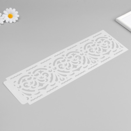 Tencil of border plastic "Disord with Hearts" 40x12 cm-4