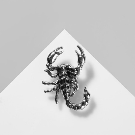 Brooch "Scorpio", color black silver-1