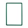 Frame made of impact -resistant plastic with rounded A4 angles, without tread, green color
